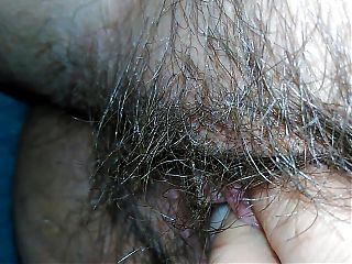 Old  hairy pussy close-up Milf