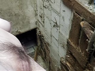 Hairy pussy in utility room